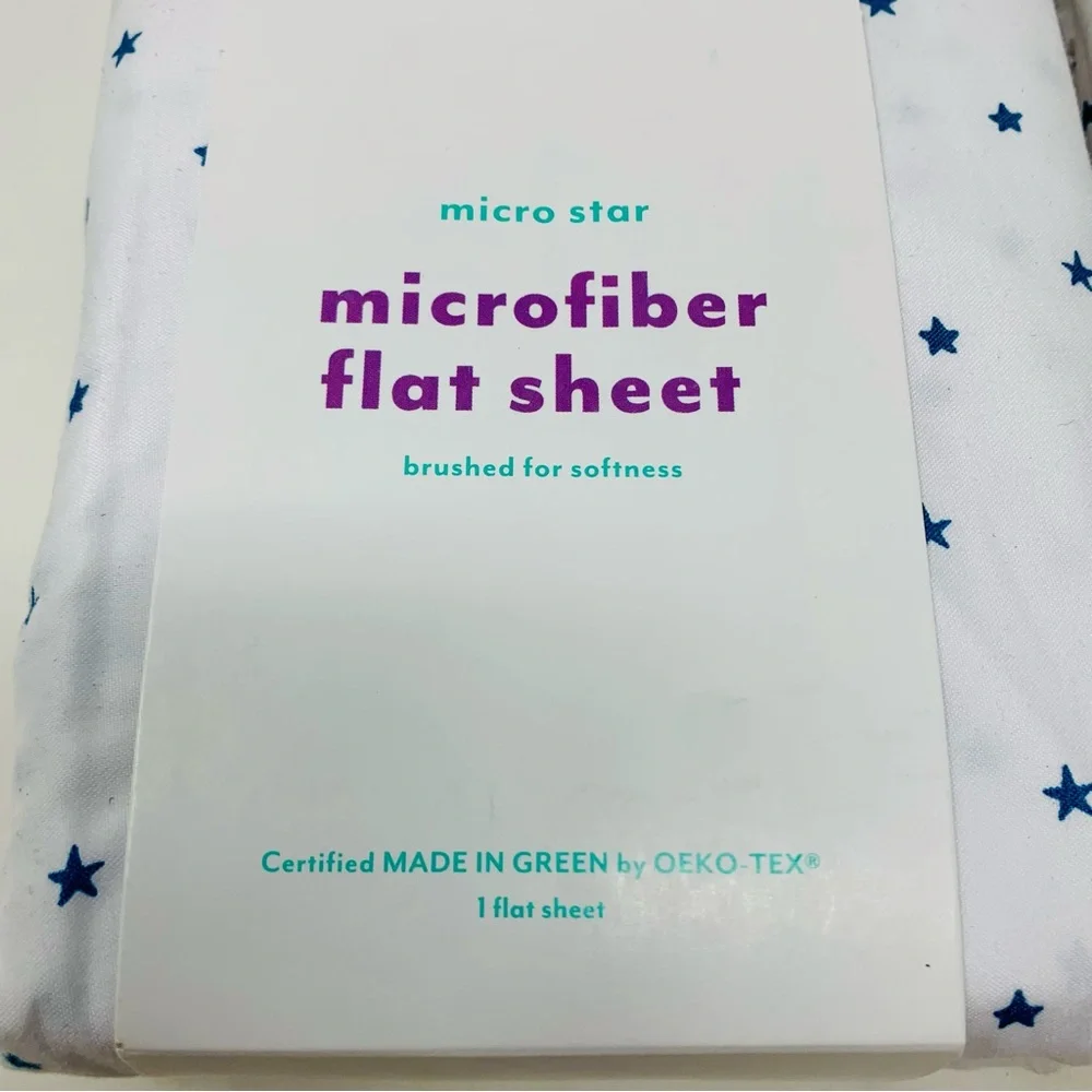 PillowFort Micro Star Microfiber Flat Sheet Size TWIN